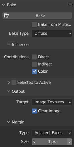 tutorial 2 baking configuration