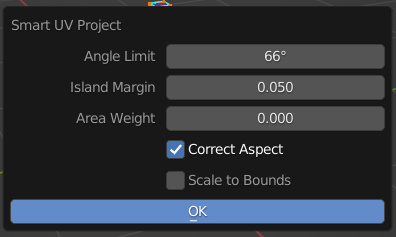 tutorial 2 smart UV project settings